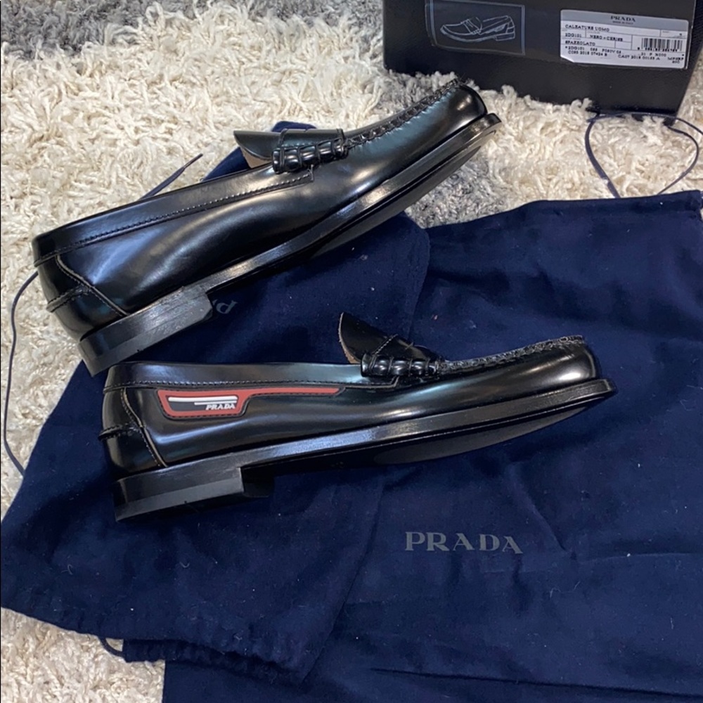 Fabulous Prada  logo loafers